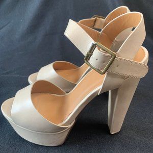 Tan Platform Heels